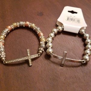 2 cross bracelets